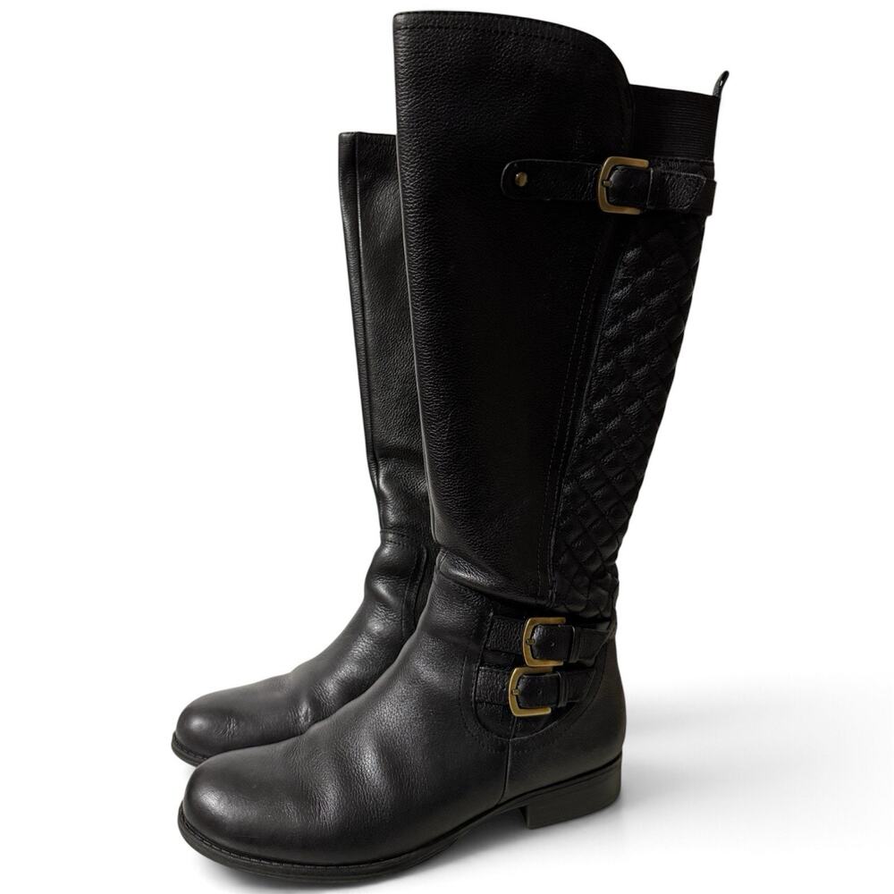 Naturalizer Jamon Black Riding Boots Size 7.5 M